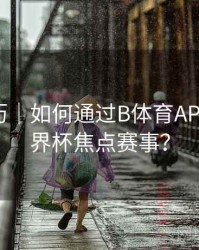 观赛日历｜如何通过B体育APP预约世界杯焦点赛事？