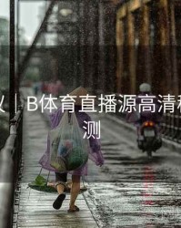 优化建议｜B体育直播源高清稳定性评测