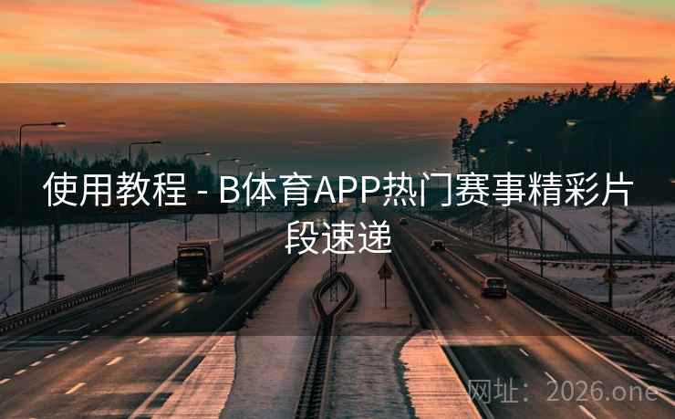 使用教程 - B体育APP热门赛事精彩片段速递
