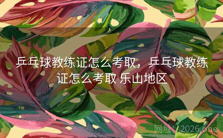 乒乓球教练证怎么考取，乒乓球教练证怎么考取 乐山地区